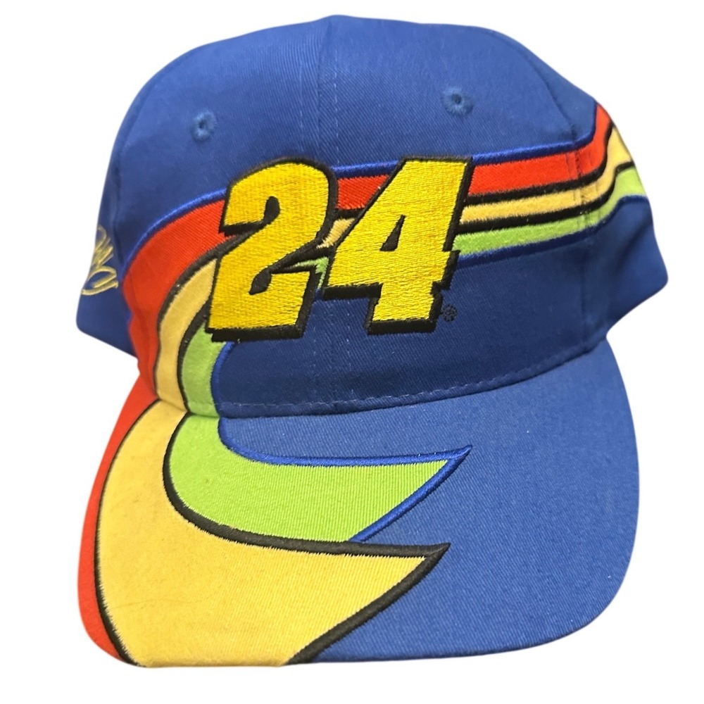 Vintage Jeff Gordon NASCAR 2000 Hat 24 Rainbow Warrior Snapback Competitors View